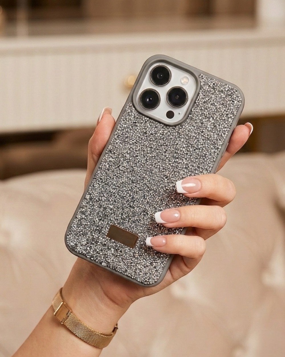 Telefon KılıfıIphone Uyumlu Premium Parlak Taşlı Işıltılı Kılıf