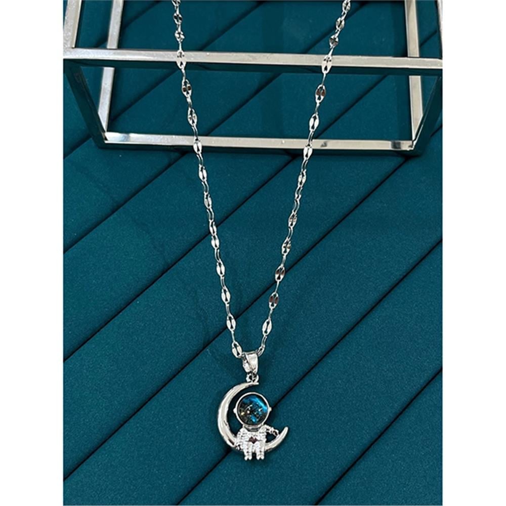 Çelik Silver Kolye 45Cm