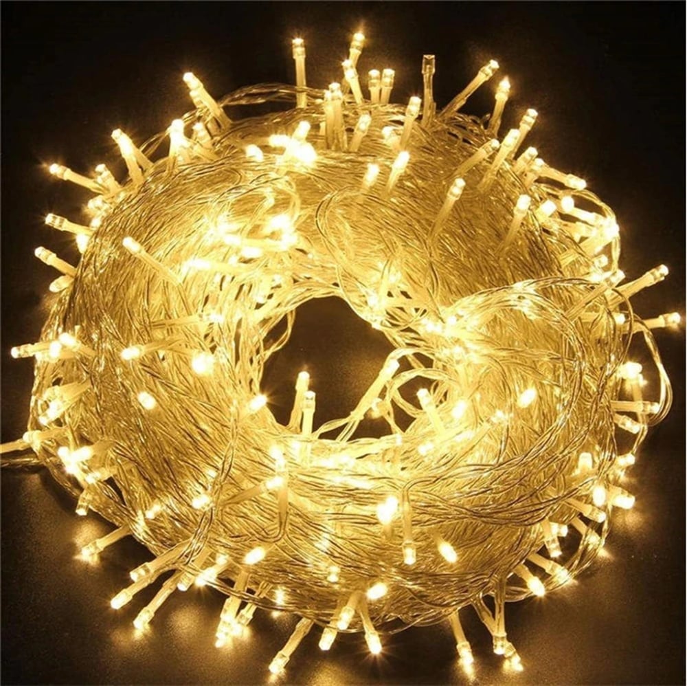 10m 60 Led Gün Işığı 2 Kademeli Şeffaf Kablo Pilli Mz-323-g