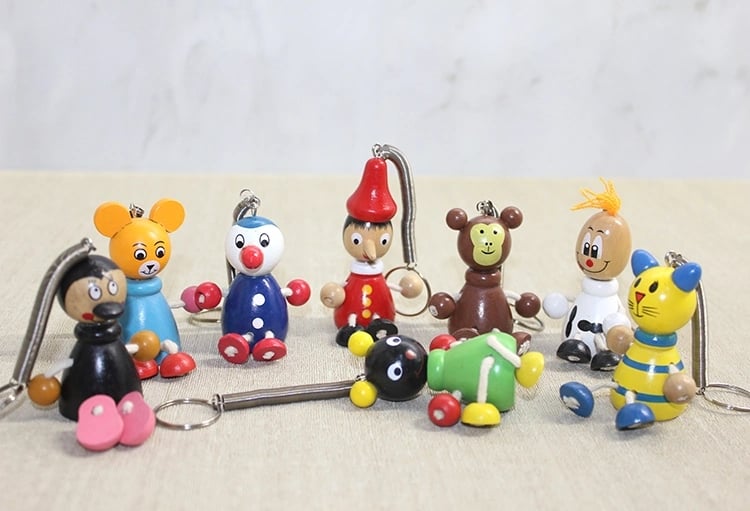 Ahşap Yayli Zıp Zıp Anahtarlik Alk1216