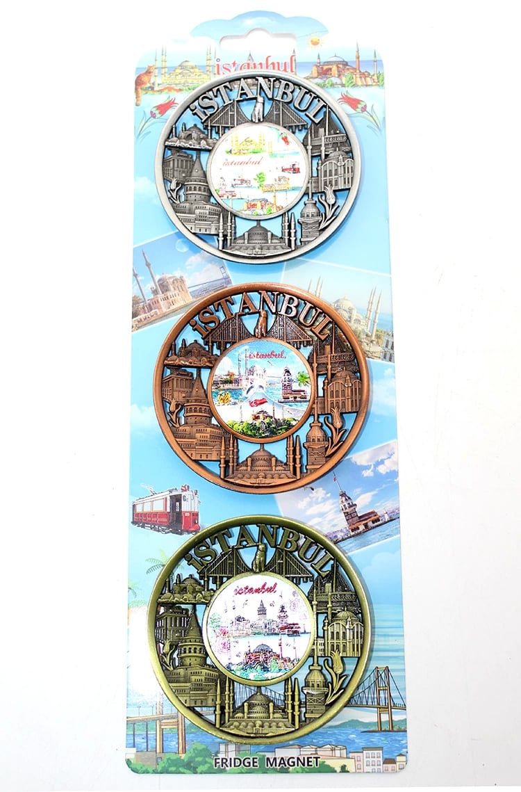İstanbul Temalı Metal Magnet 3'lü Set Alk2891