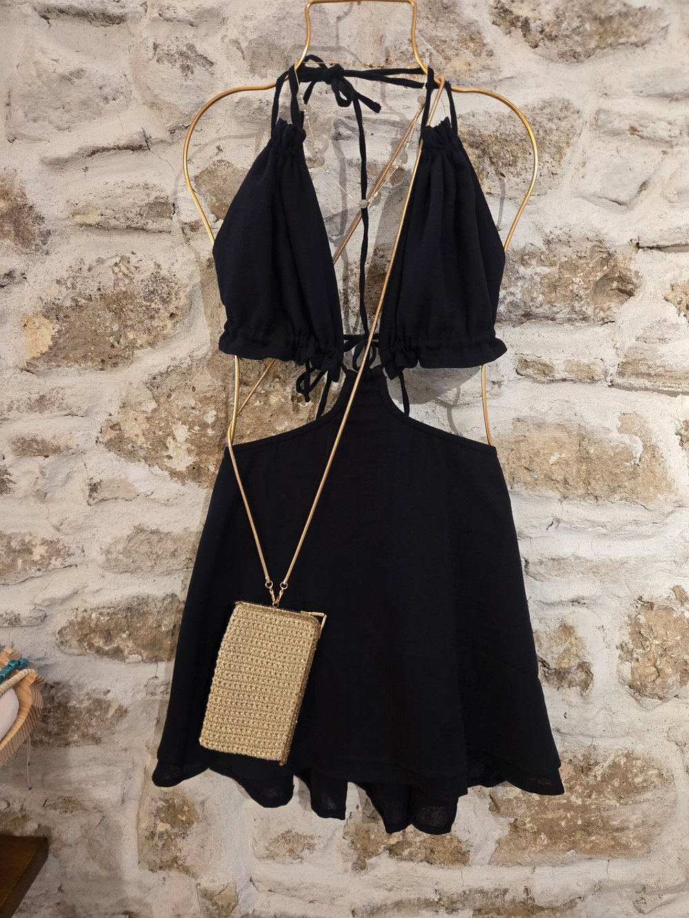 Siyah Ariel Mini Elbise