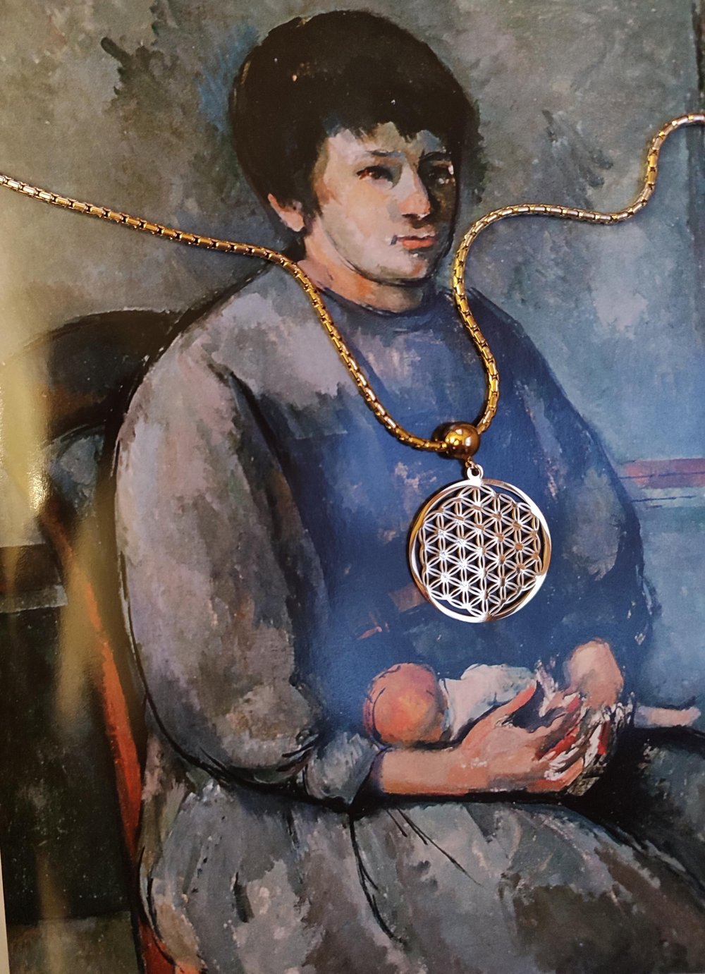 Yaşam Çiçeği Çelik Kolye