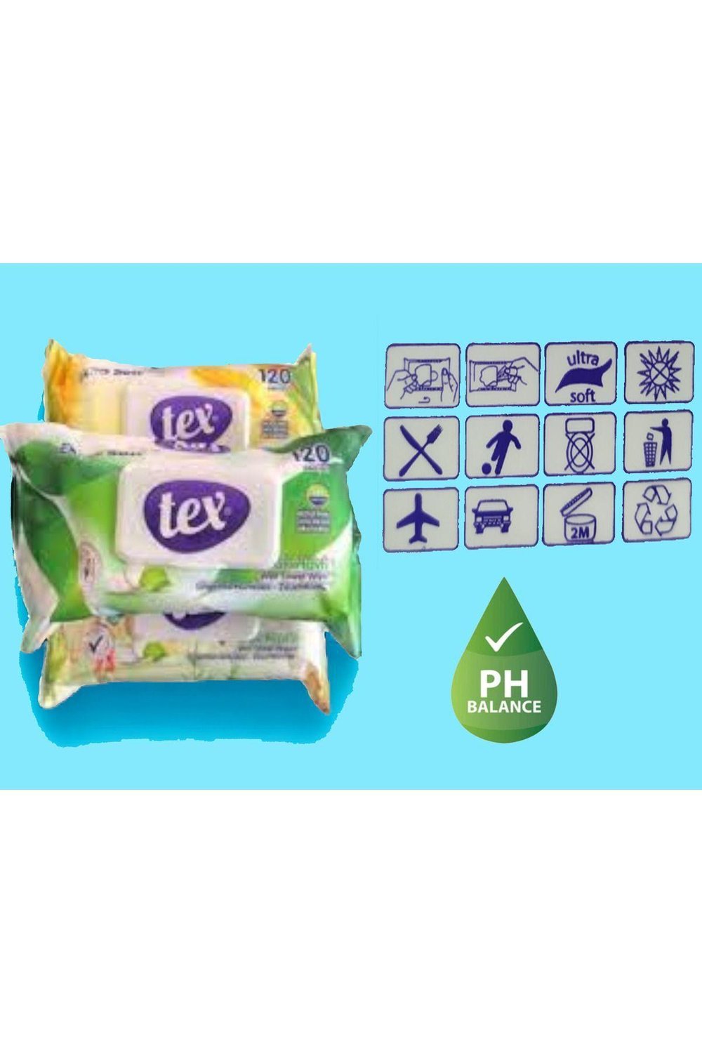 120li Alkolsüz Islak Havlu 3lü Paket (120X3=360 YAPRAK)