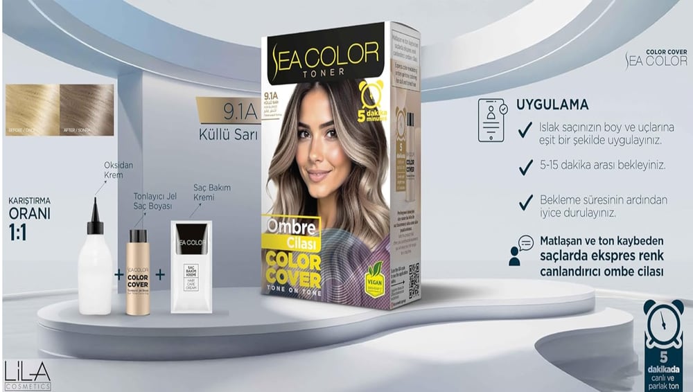 9.1A Küllü Sarı OMBRE SAÇ CİLASI