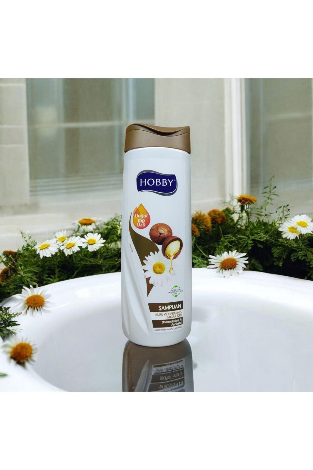 ARGAN YAĞI & PAPATYA ÇİÇEĞİ ÖZÜ ŞAMPUAN KURU & YIPRANMIŞ SAÇLAR İÇİN 500ML