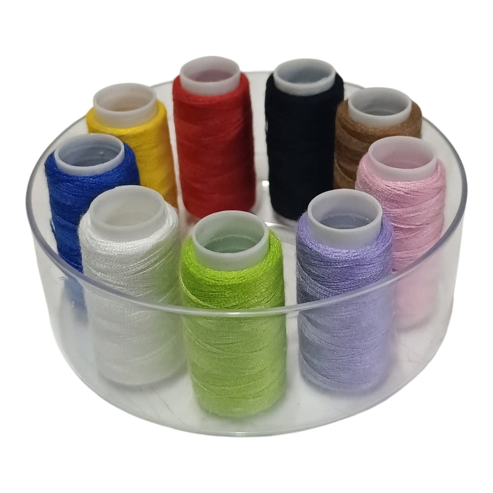 Dikiş İpi ve İğne Seti - 9 Renk İplik + İğneli Seti