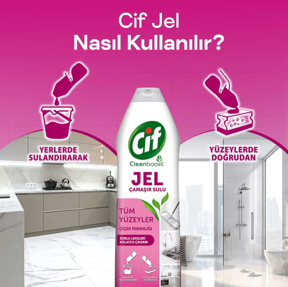Jel Yüzey Temizleyici Cleanbost Çiçek Ferahlığı 750 ML
