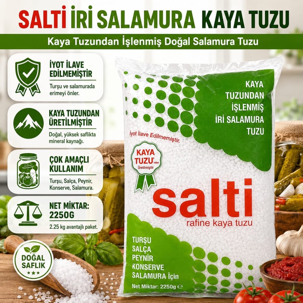 KAYA TUZU İRİ SALAMURA (GRANÜL) 2225 gr