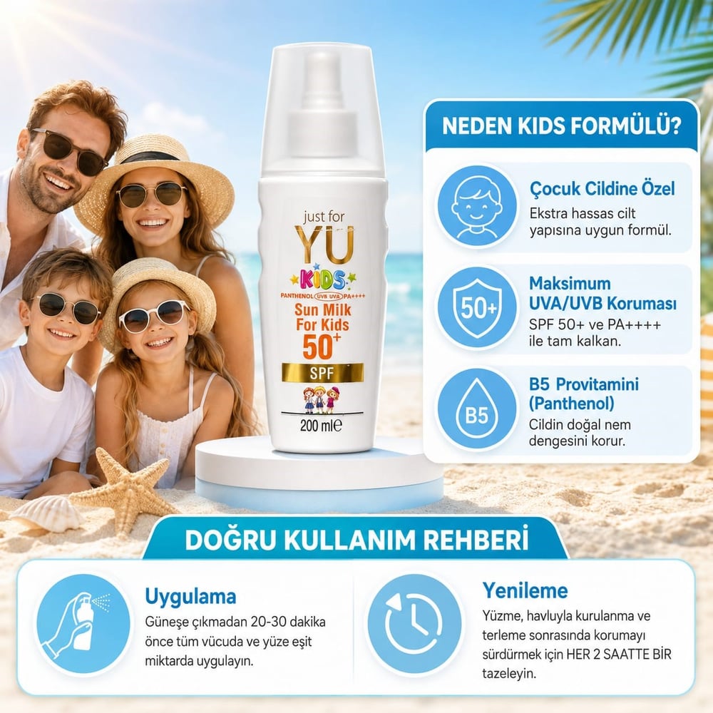 Kids Sun Milk SPF 50+ Çocuk Güneş Spreyi 200 ml