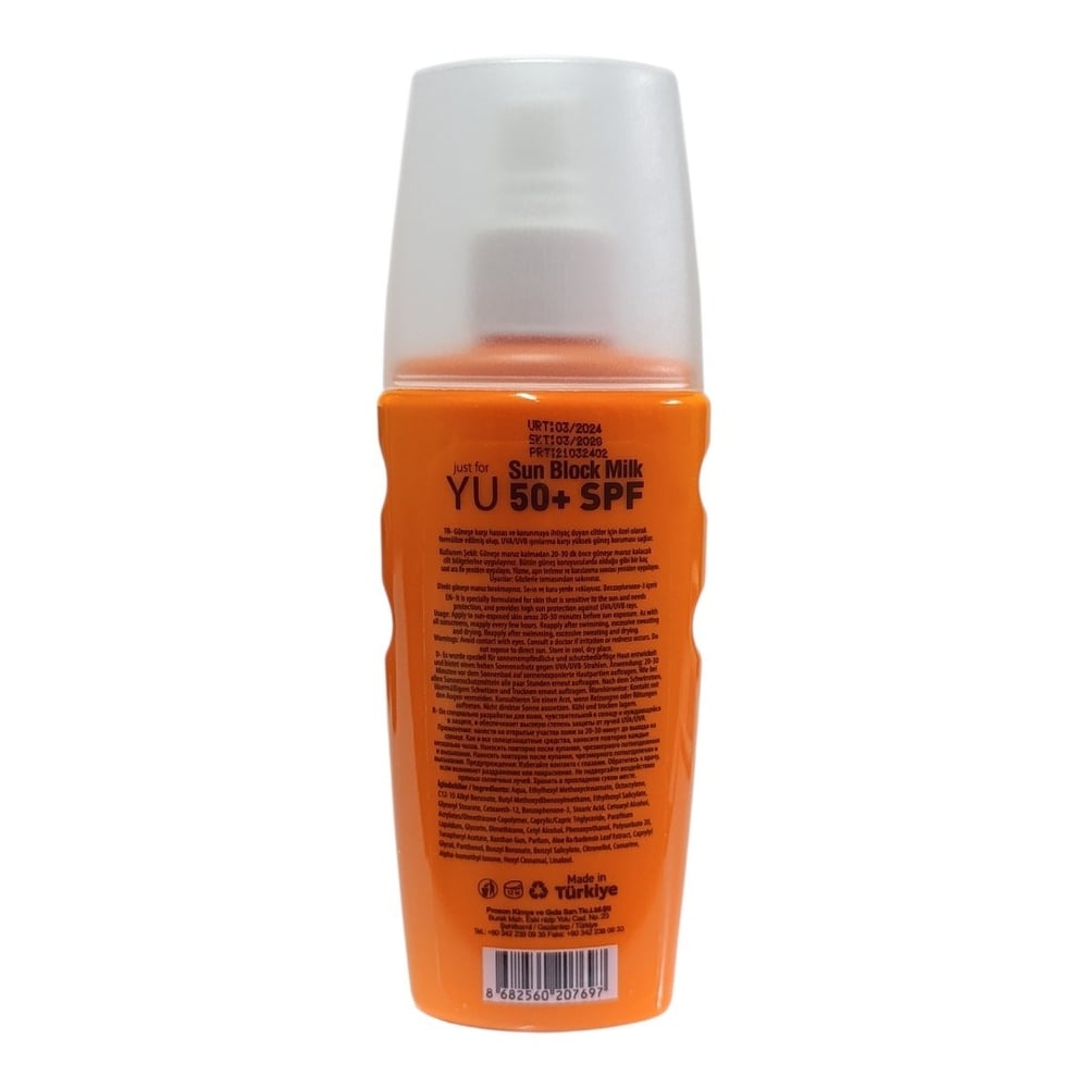 Sun Block Milk SPF 50+ Nemlendirici Güneş Spreyi 200 ml