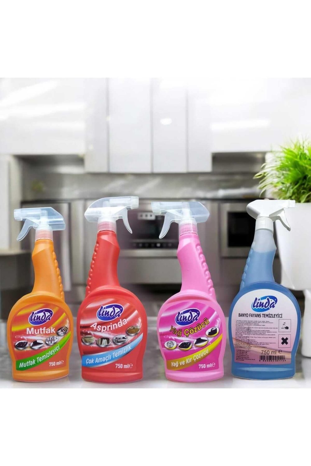 Temizlik Seti: Ultra Çamaşır Suyu 750ml Banyo Fayans 750 ml Aspirda 750ml Mutfak 750 ml