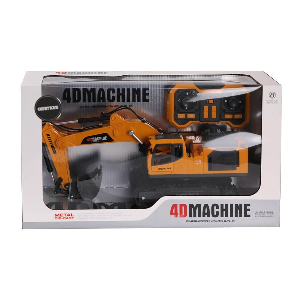 GepettoysGepettoys Uzaktan Kumandalı Metal Ağızlı Duman Atan Excavator