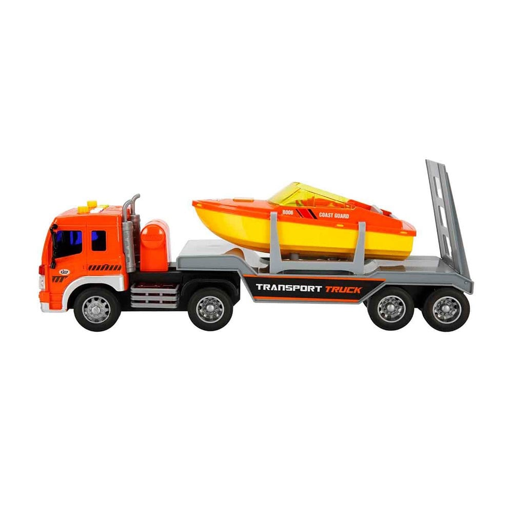 Sunman 1:16 Maxx Wheels Sesli ve Işıklı Bot Taşıyıcı Tır 38 cm