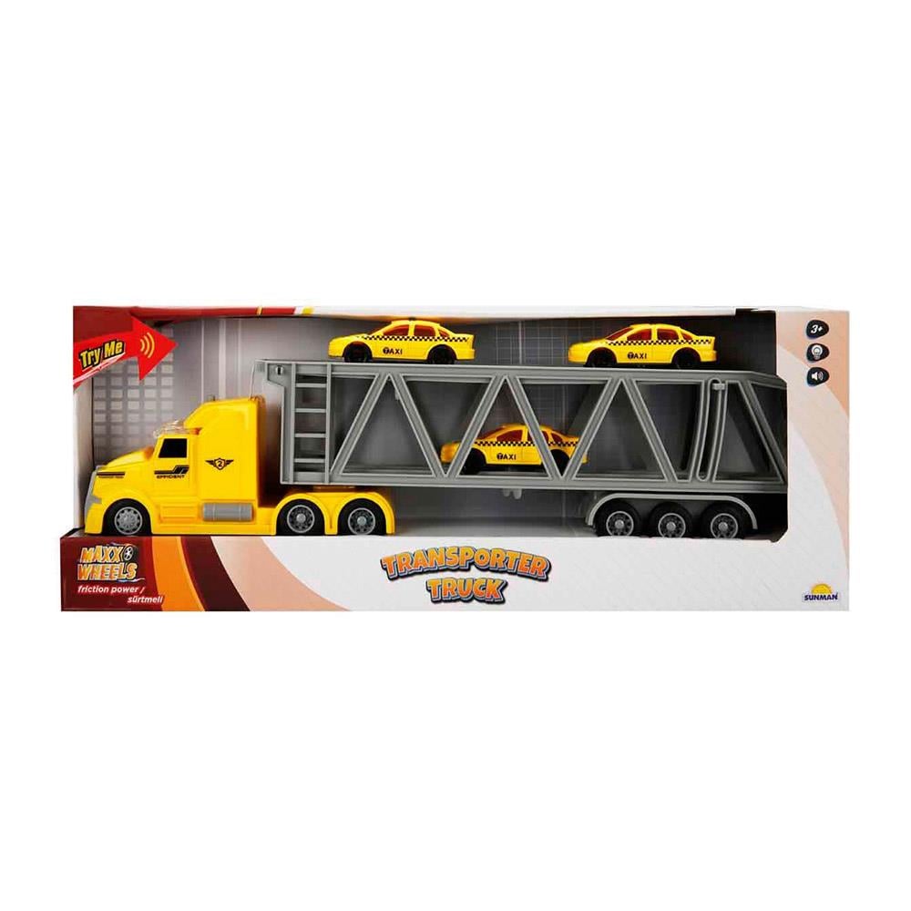 Sunman 1:50 Maxx Wheels Sesli ve Işıklı Taşıyıcı Tır