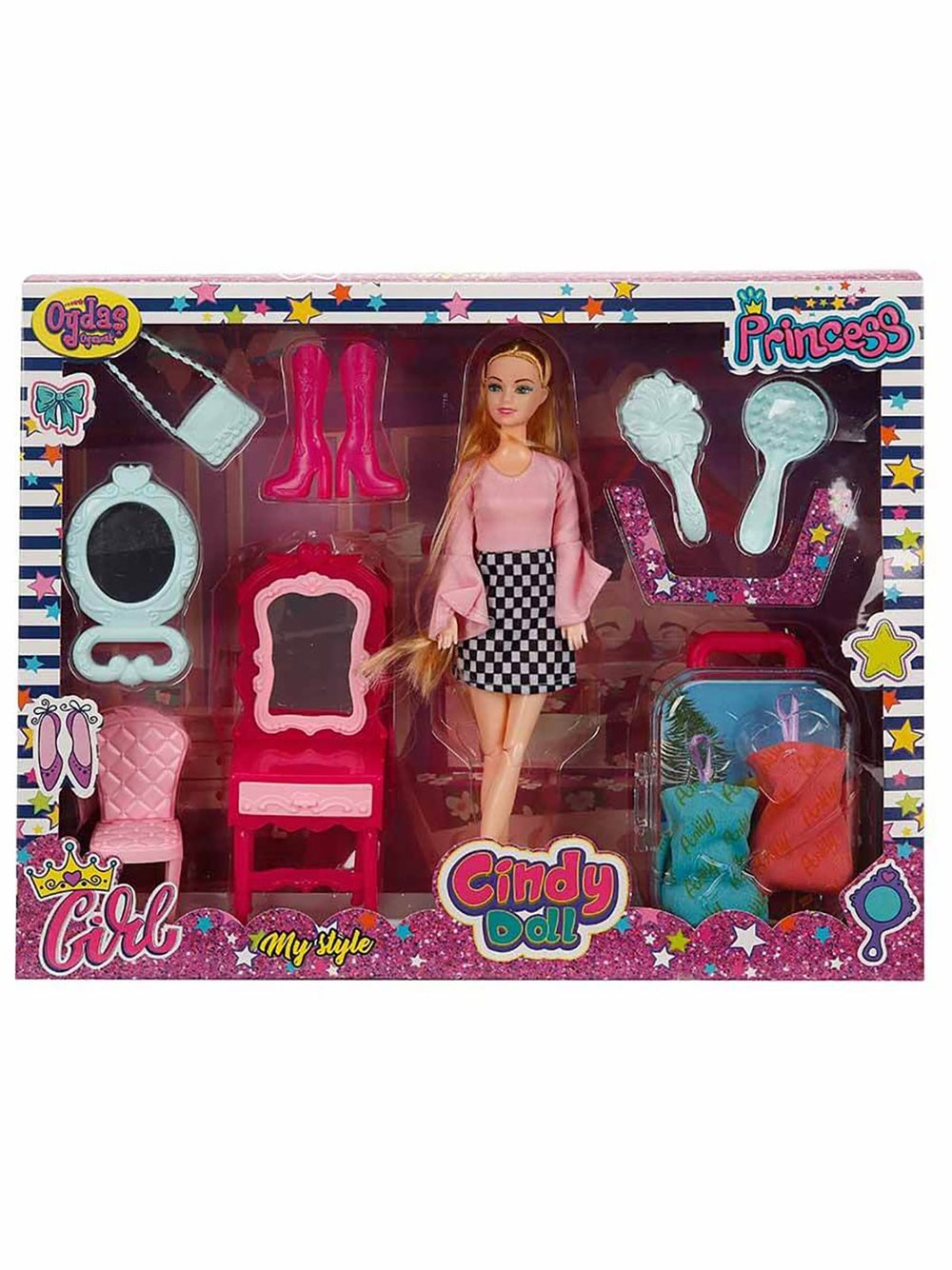 OydaşCindy Doll Bavullu Makyaj Masalı Bebek