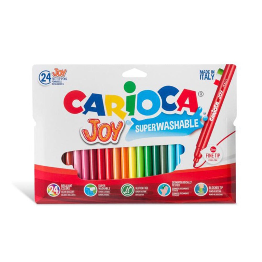 CariocaCarioca Joy Süper Yıkanabilir Keçeli Boya Kalemi 24lü
