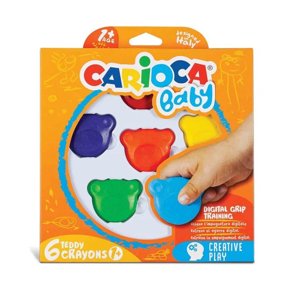 CariocaCarioca Teddy Bebek Crayons 6lı +1 Yaş