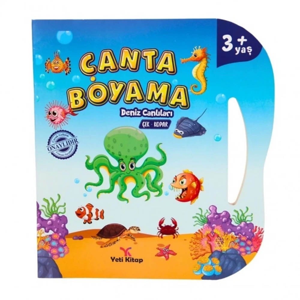 Yeti KitapBoyama Çantası Kitabı Deniz Hayvanları