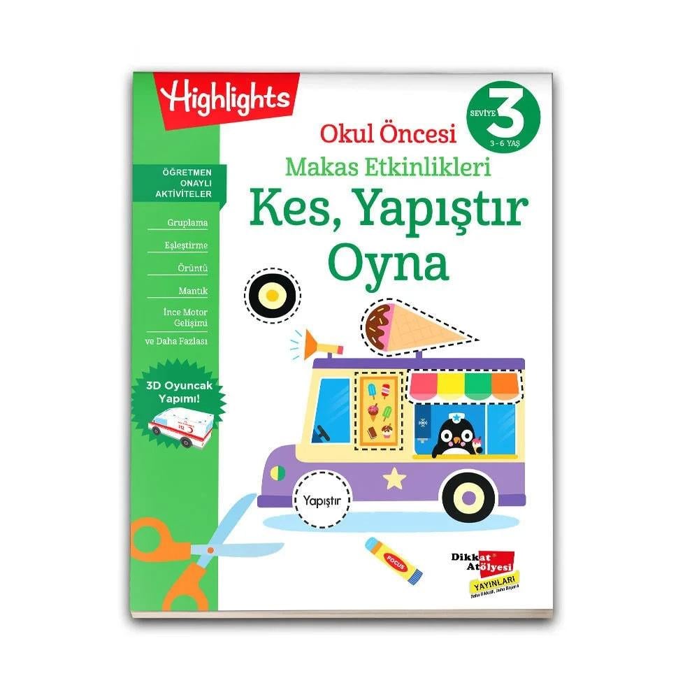 Dikkat Atölyesi Kes Yapıştır Makas Etkinlikleri 4lü Set