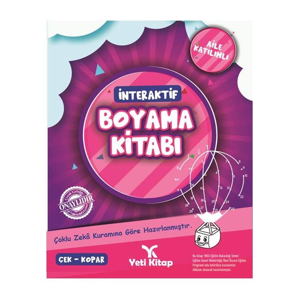 Yeti Kitapİnteraktif Boyama Kitabı 2 Pembe