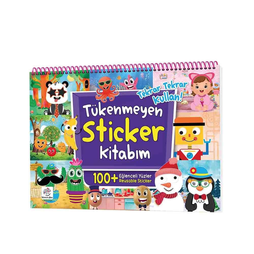 Yükselen Zeka Tükenmeyen Sticker Kitabım Eğlenceli Yüzler 100+