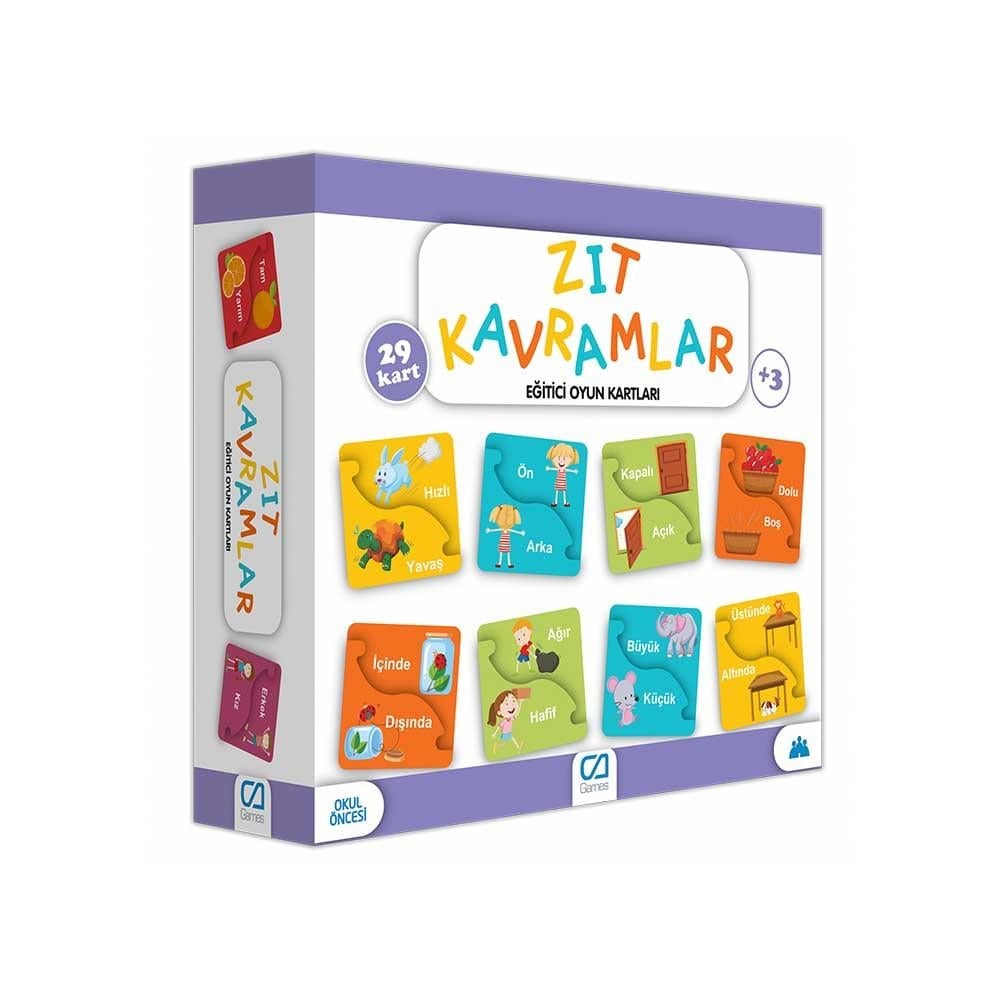 Ca GamesCa Games Zıt Kavramlar Eğitici Kartlar 29 Parça