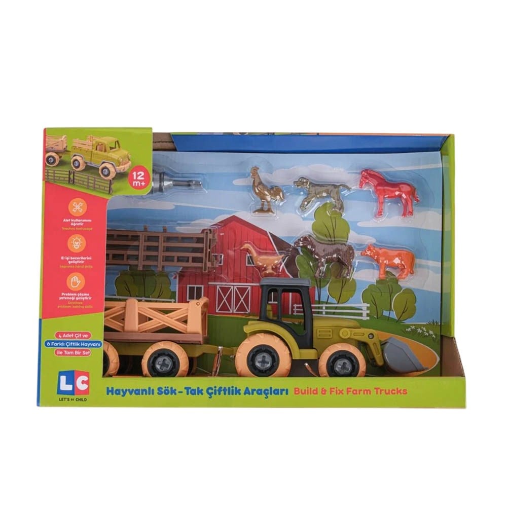 Lets Be Child Hayvanlı Sök Tak Çiftlik Araçları Traktör