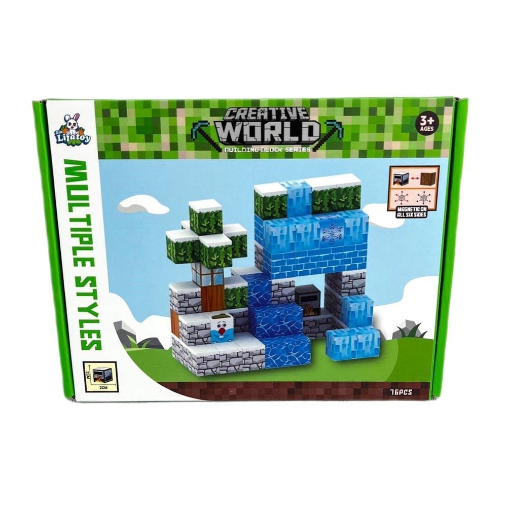 Metaş OyuncakWorld Manyetik Yapı Blokları 76 Parça