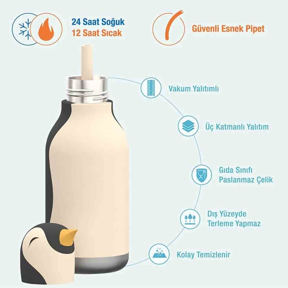 Asobu Bestie Penguen Figürlü Termos
