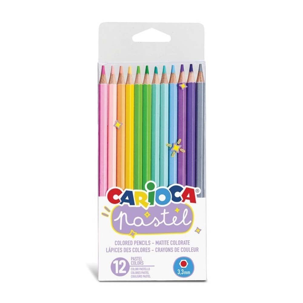 CariocaCarioca Pastel Renk Kuru Boya Kalemi 12 li