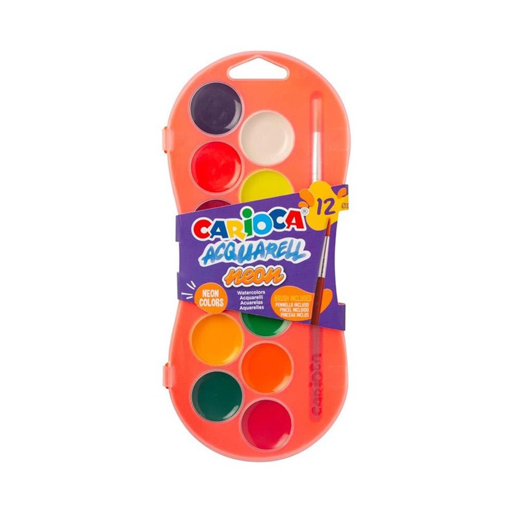 CariocaCarioca Sulu Boya 30 mm 12li Neon Yeni