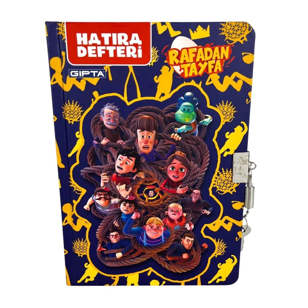 Rafadan Tayfa Kilitli Hatıra Defteri 96 Yaprak