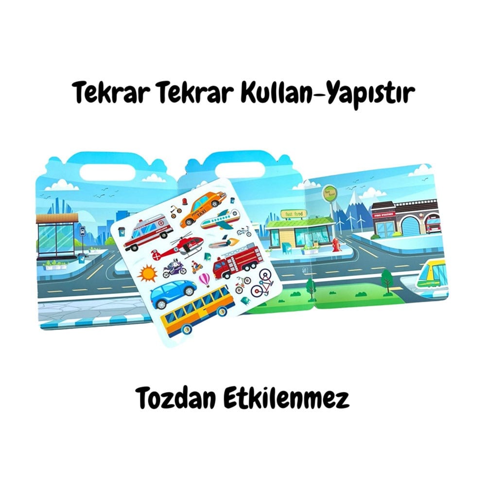 Lino Tekrar Tekrar Kullanılabilen İlk Sticker Kitabım Vehicles