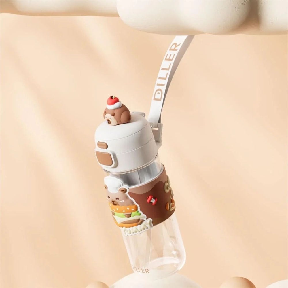 Vagonlife 600 Ml Boyun Askılı Pipetli Su Matarası