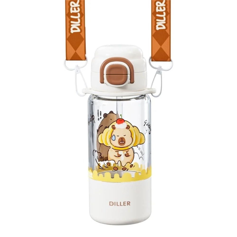 Vagonlife 700 Ml Capybara Desenli Pipetli Su Matarası