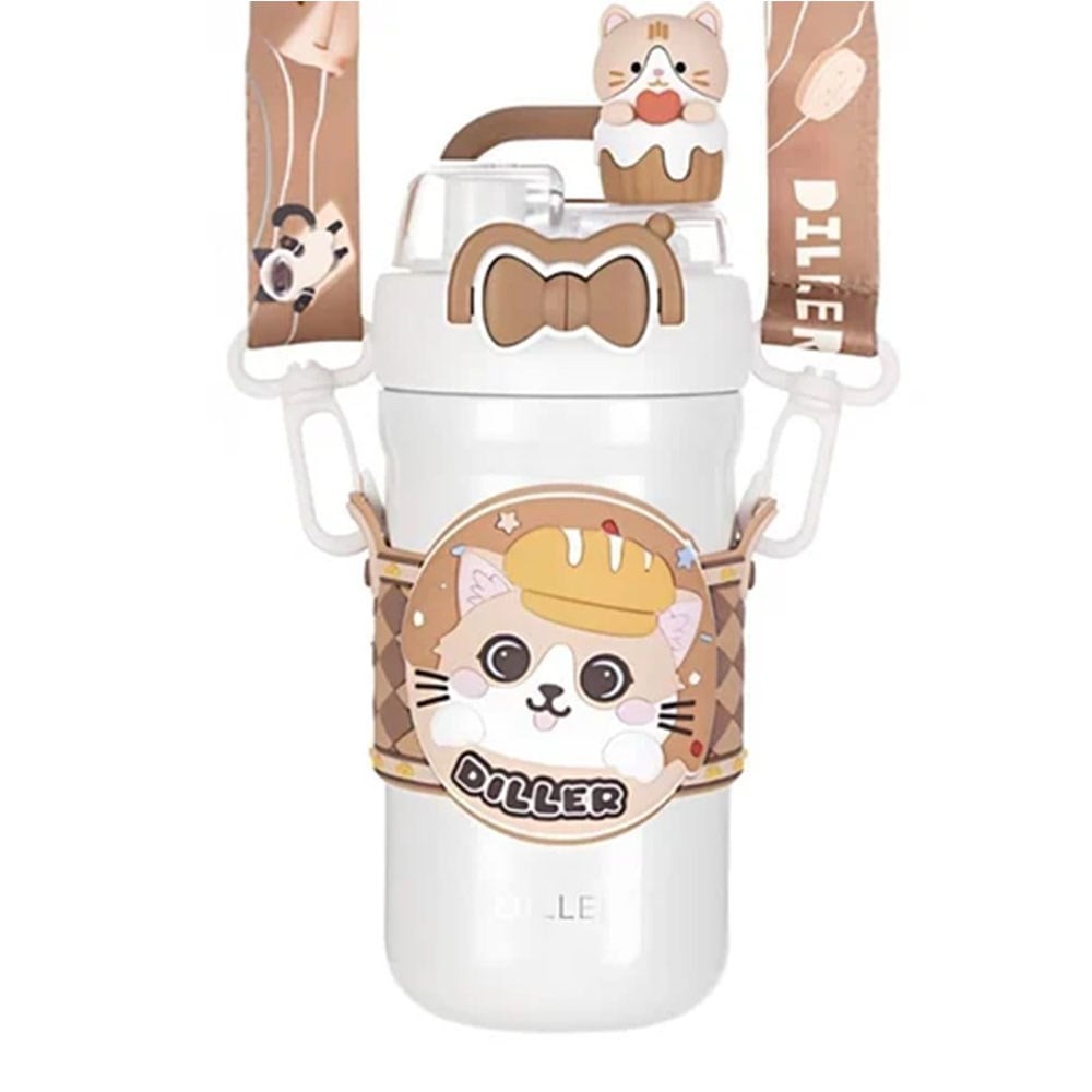 Vagonlife 490 Ml Kedi Desenli Paslanmaz Çelik Termos