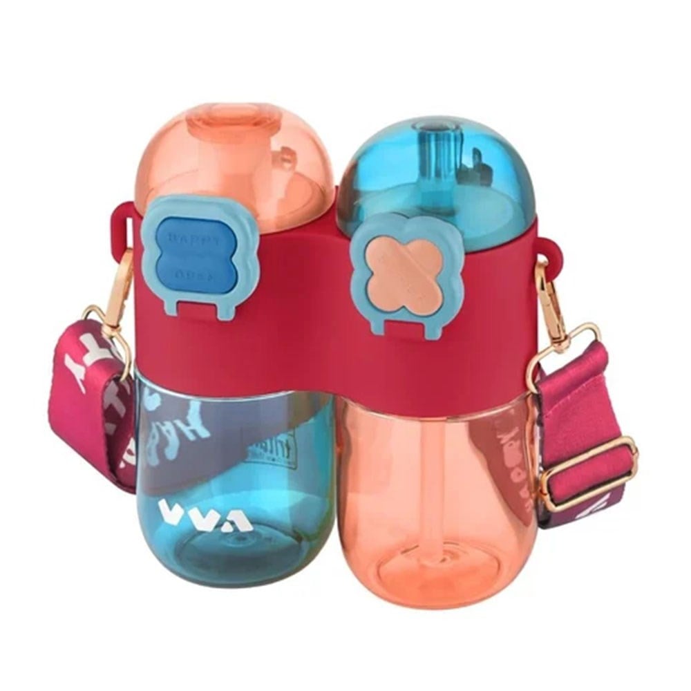 Vagon LifeVagonlife 800 Ml Çift Hazneli Su Matarası Yeşil Pembe