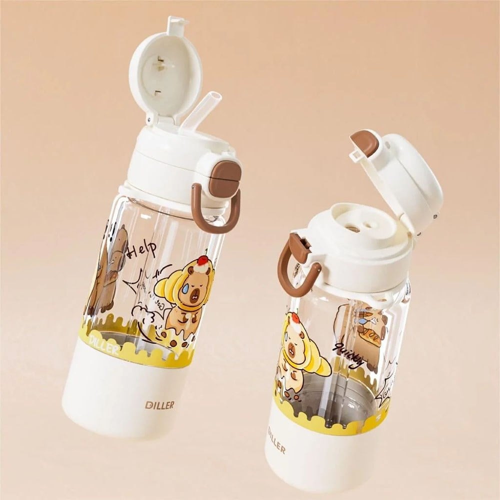 Vagonlife 700 Ml Capybara Desenli Pipetli Su Matarası