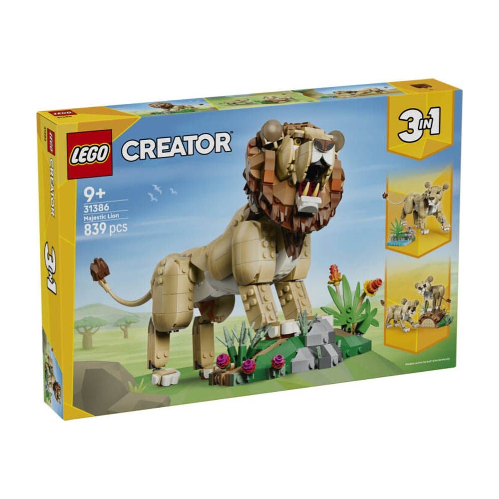 LEGO Creator 3ü 1 Arada Vahşi Hayvanlar Görkemli Aslan 839 Parça