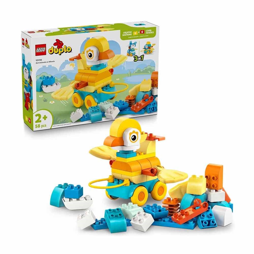 LEGO Duplo 3ü 1 Arada Tekerlekli Hayvanlar 58 Parça
