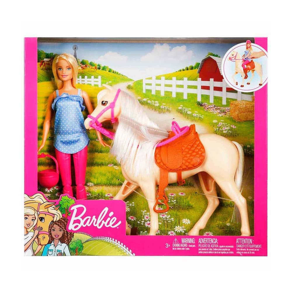 Barbie Bebek Güzel Atı Hayvanları Oyun Seti
