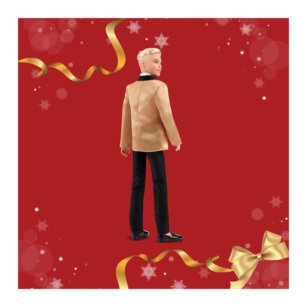 Barbie Signature 2025 Holiday Blonde Ken Collectible Fashion Doll Wearing