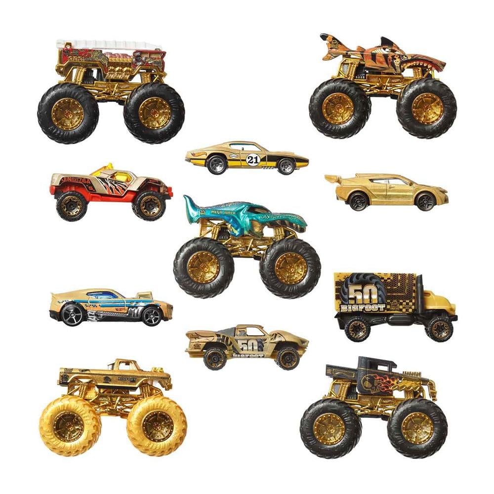1:64 Hot Wheels Monster Trucks Bigfoot Trophy Şampiyonları Araba ve Kamyon