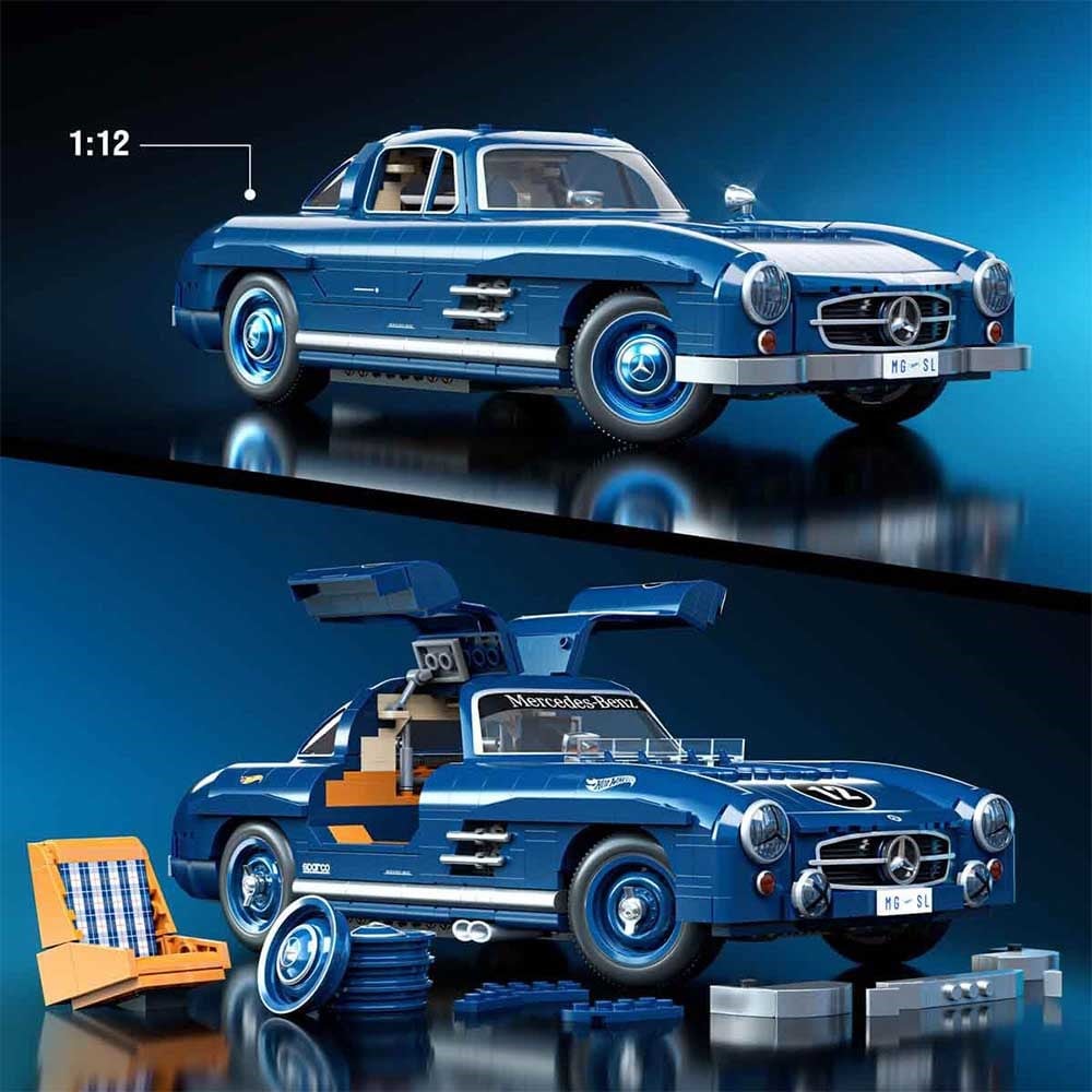 Hot Wheels Premium Serisi Mercedes-Benz 300 SL Araba Yapım Seti 1600 Parça