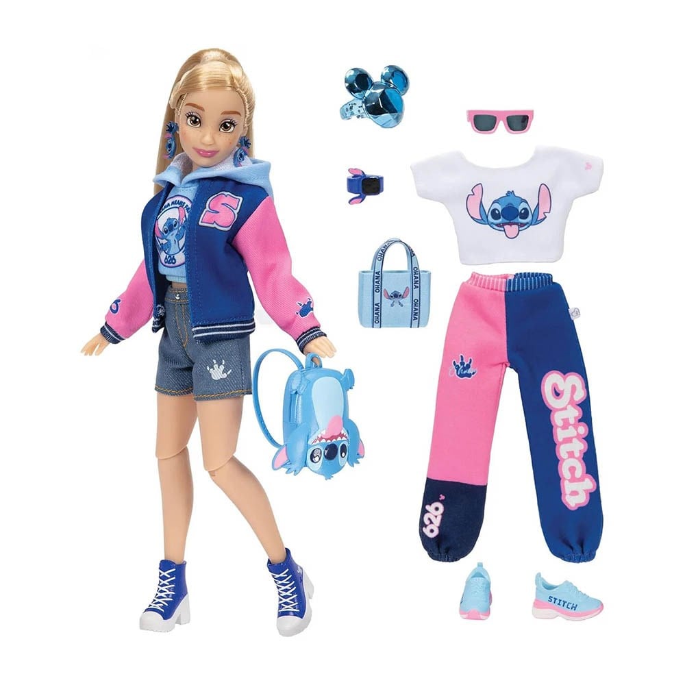 Disney Stitch Kolej Temalı Bebek ve Aksesuarları