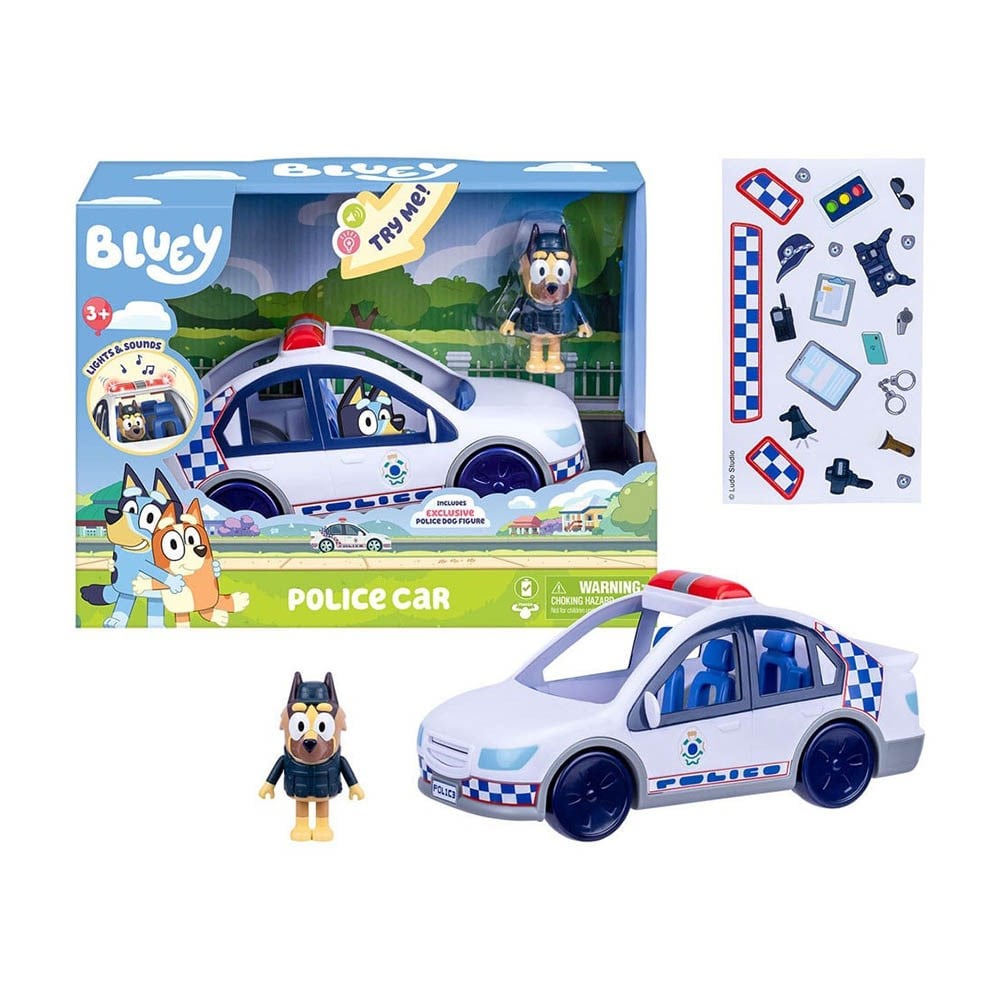 Neco Bluey Sesli ve Işıklı 1 Figürlü Polis Arabası