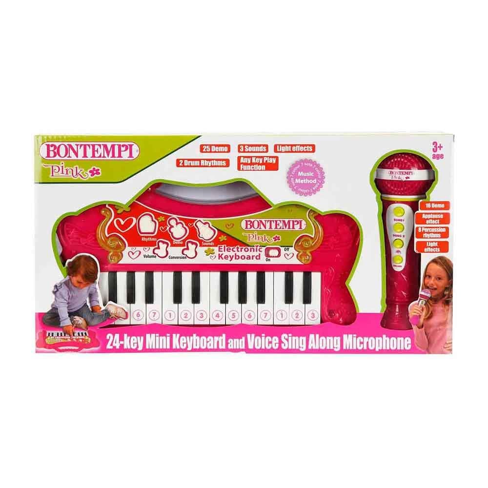 Sunman Bontempi Işıklı Mini Elektronik Org Mikrofonlu Karaoke Seti