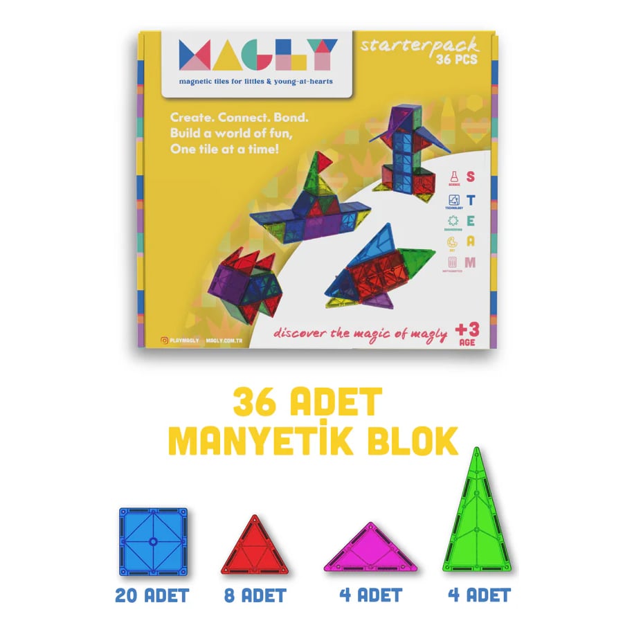 Magly Manyetik Blok 36 Parça