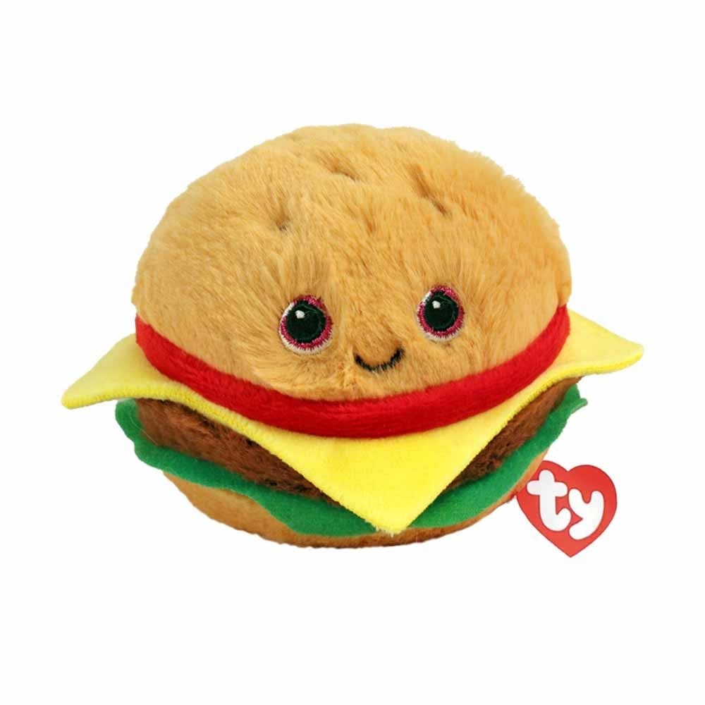 MegaMega TY Beanie Bouncers Hamburger Buns 7 Cm